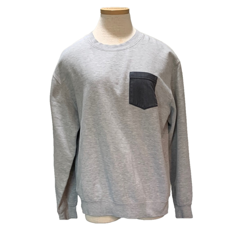 Burton sz L grey crewneck sweatshirt with chest pocket and graphic on backside